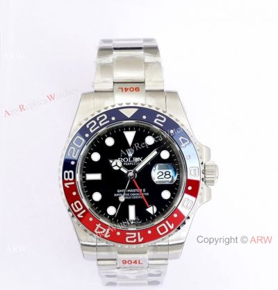 Swiss 3186 Rolex GMT-Master II Pepsi Watch 116719 Stainless Steel Case